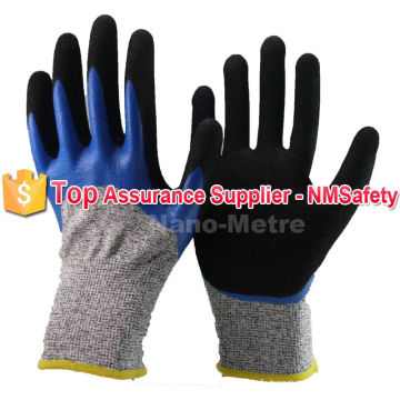 NMSAFETY coupe usage industriel double revêtement avec des gants de revêtement résisitant coupe anti-eau légère